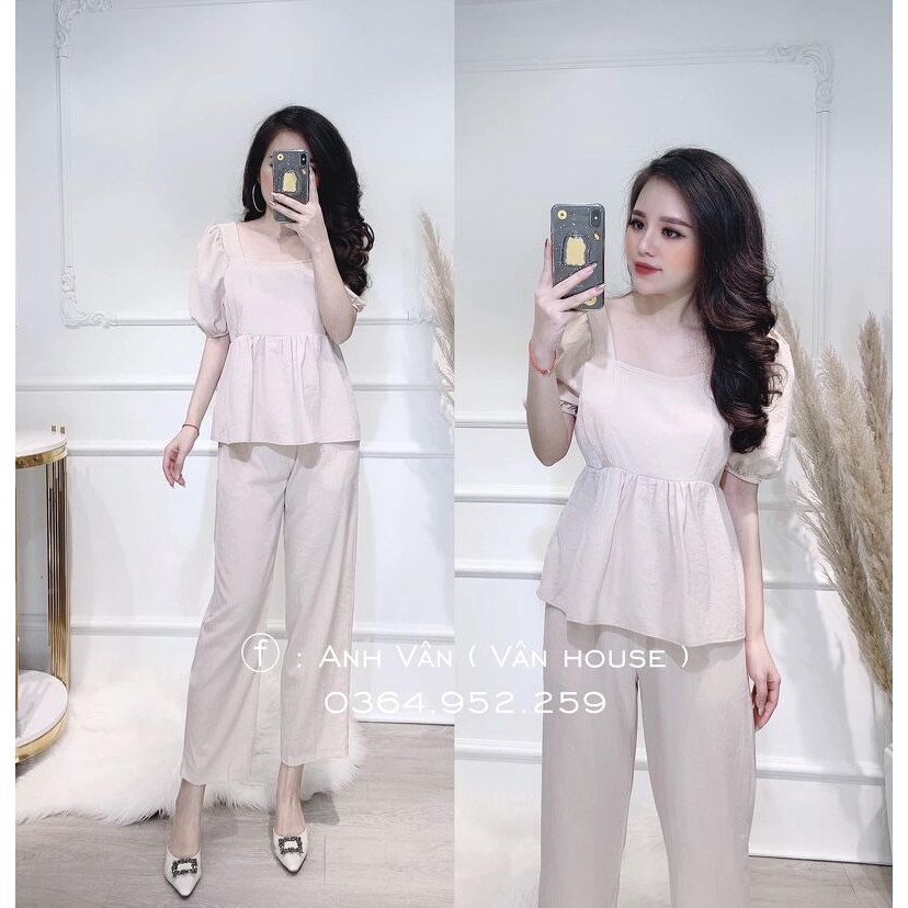 [Mã WASTXINH giảm 10% tối đa 15K đơn 99K] Bộ đũi cổ vuông baby doll | BigBuy360 - bigbuy360.vn