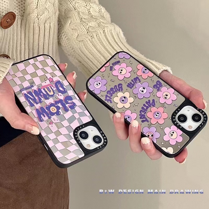 Ốp Điện Thoại Acrylic Chống Sốc Tráng Gương Hình Hoa Cho iPhone 13 12 11 Pro MAX IX XS MAX XR 6 7 8 Plus