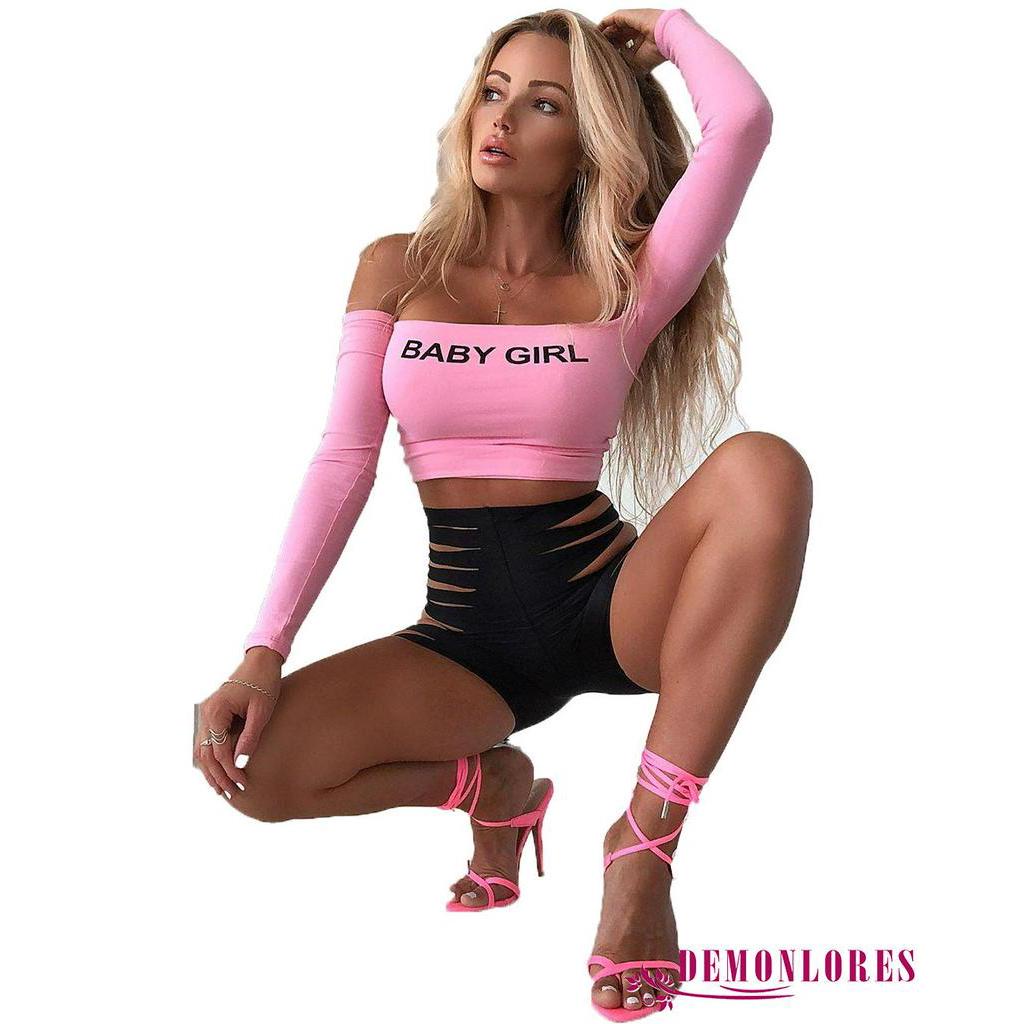 Áo croptop tay dài trễ vai dành cho nữ