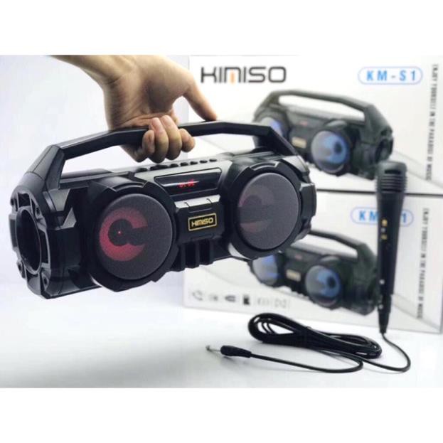 Loa sách tay karaoke KIMISO KM-s1(s2) kèm mic ( mic dây hoặc mic bluetooth)