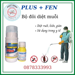 Combo 2 chai diệt muỗi : permethrin plus 200ml + fendona 10sc 50ml '
