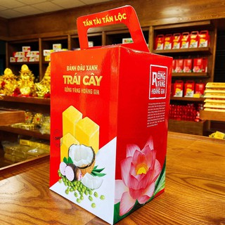 [OCOP] BÁNH ĐẬU XANH HỘP QUAI XÁCH TRÁI CÂY - đậu xanh kết hợp 3 vị trái cây - Hàng chính hãng