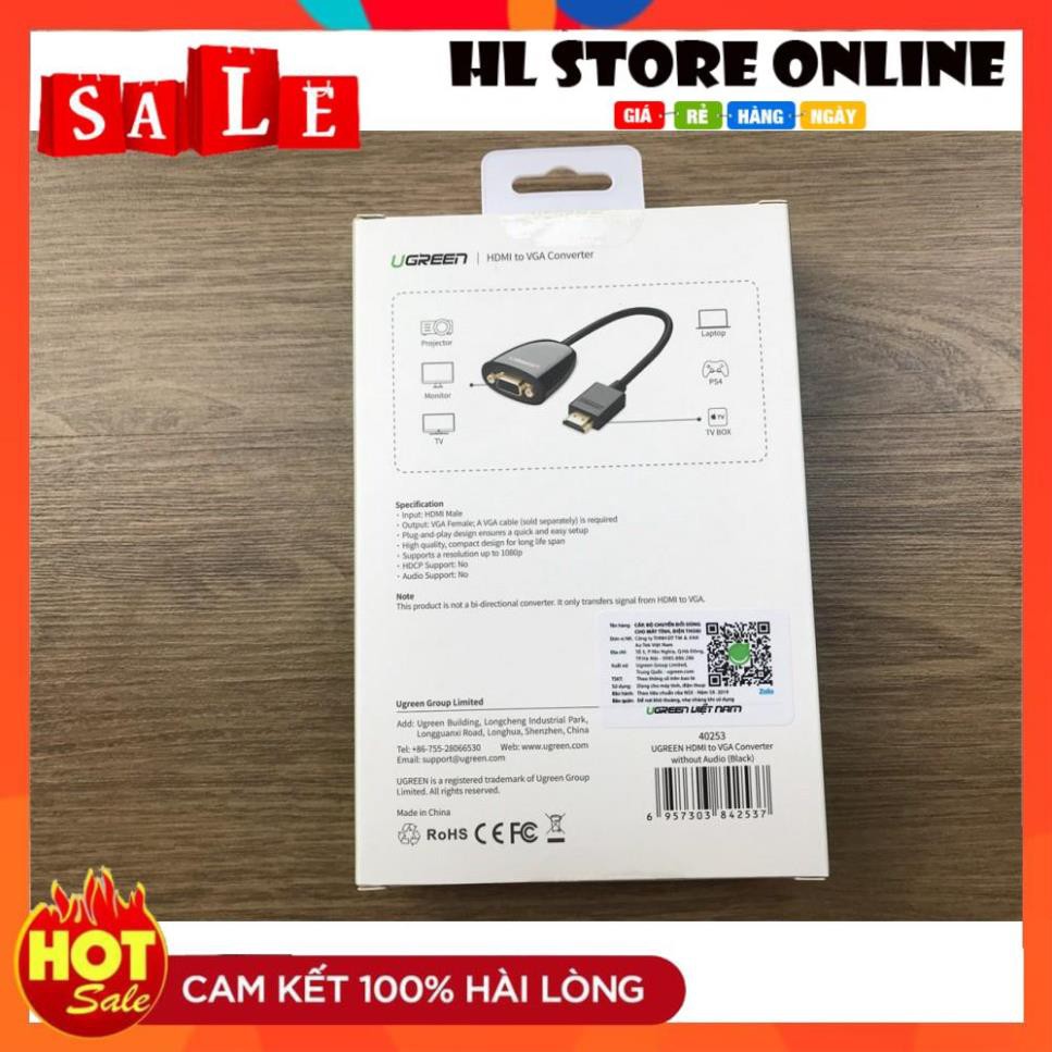 💖 Cáp Chuyển HDMI To VGA - UGREEN 40253 - CHÍNH HÃNG