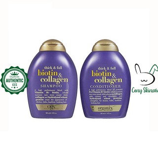 Dầu Gội Dầu Xả Biotin Collagen Ogx 385ml-Giảm Rụng-Kích Mọc Tóc