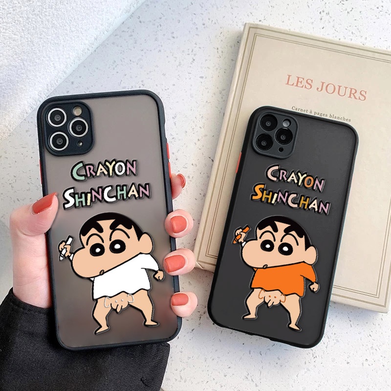 Ốp Điện Thoại Cứng Nhám Họa Tiết Cậu Bé Bút Chì 3D Cho iPhone 14 Pro 11 X XS Max XR 12 / 13
