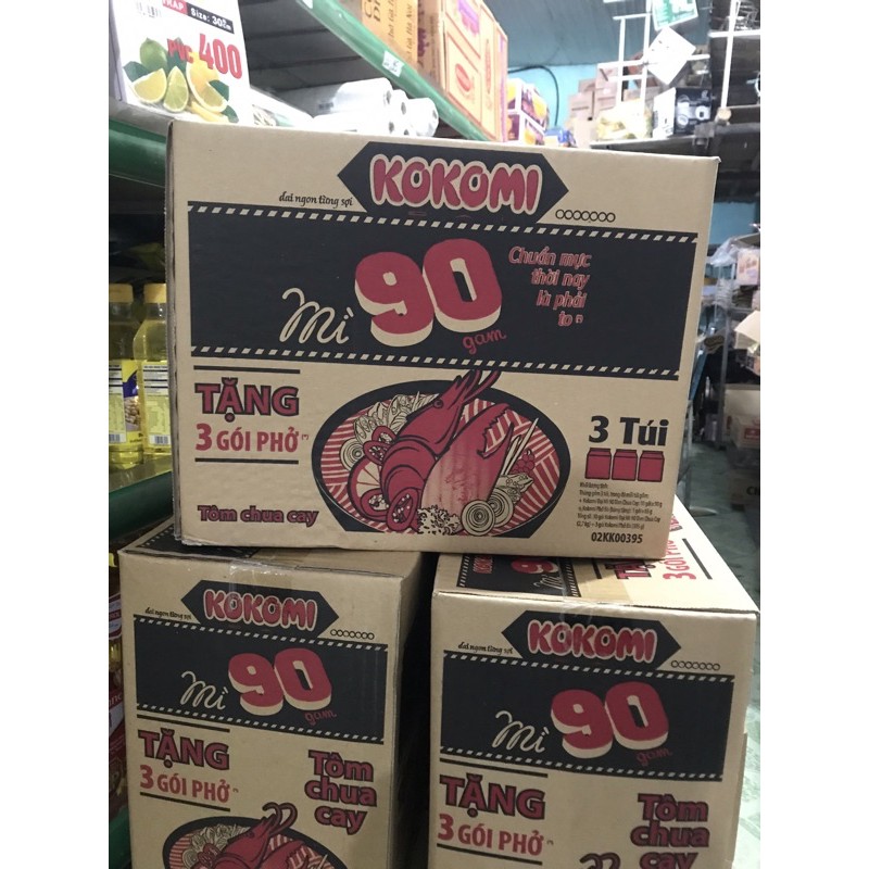 Thùng 30 Gói KOKOMI 90g Tôm chua cay | BigBuy360 - bigbuy360.vn