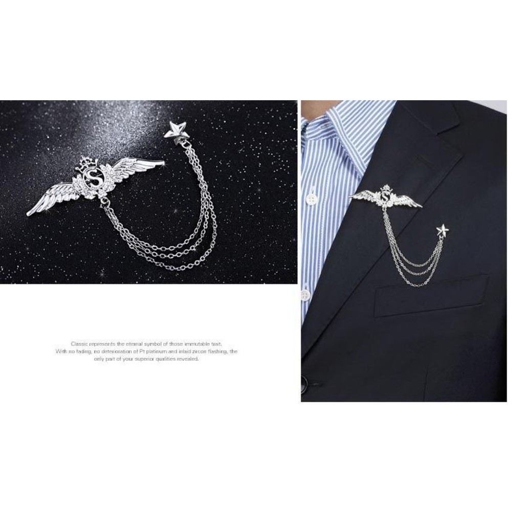 Cài Áo ANGEL WINGS Cá Tính  Thời Trang Âu  Mỹ