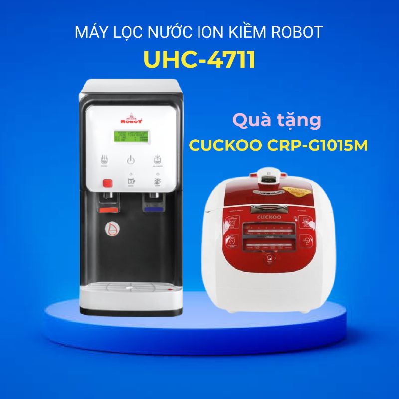 MÁY LỌC NƯỚC ION KIỀM NÓNG LẠNH ROBOT UHC-4711