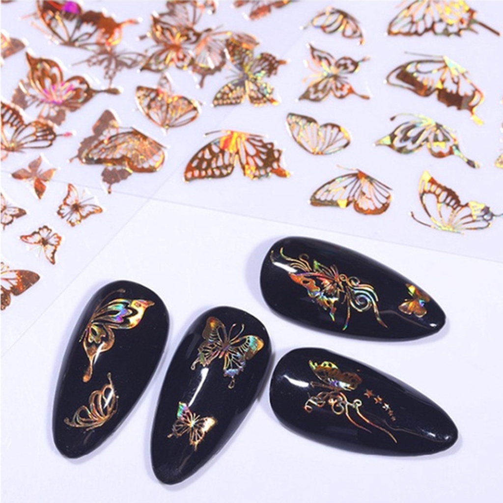 [Hàng mới về] Miếng dán móng tay hình bướm đẹp mắt dùng trang trí DIY