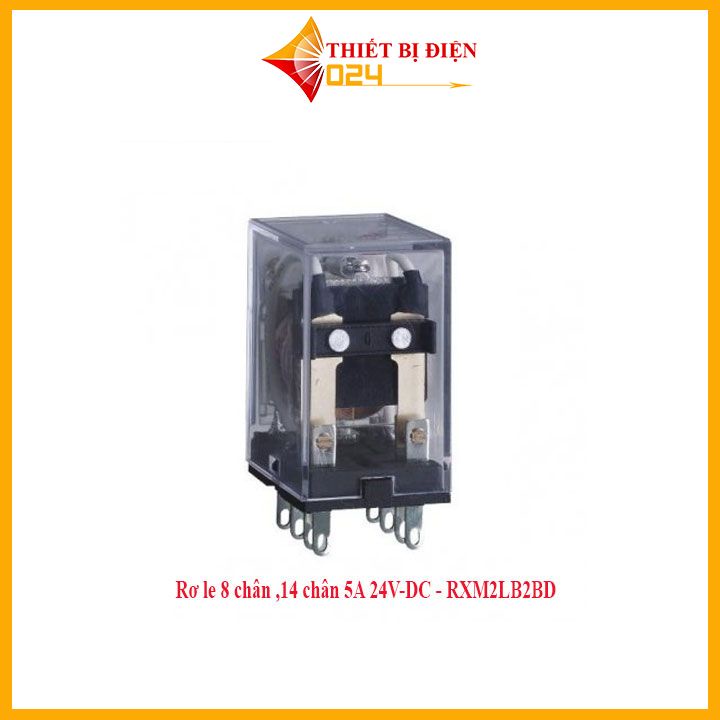 Rơ le 8 chân ,14 chân 5A 24V-DC - RXM2LB2BD  (loại tốt)