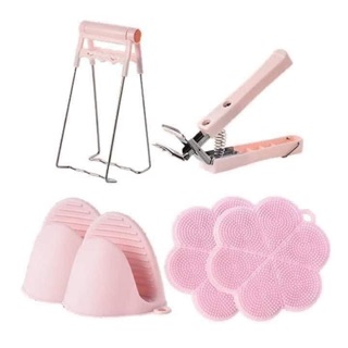 Bộ dụng cụ gắp nóng silicone 6 món
