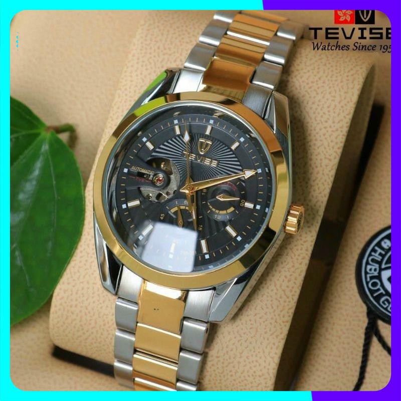 Đồng hồ cơ nam Tevise cơ lộ máy giá sinh viên, máy chạy cơ tự động cực chất, đẳng cấp [ Đồng Hồ Cơ ]