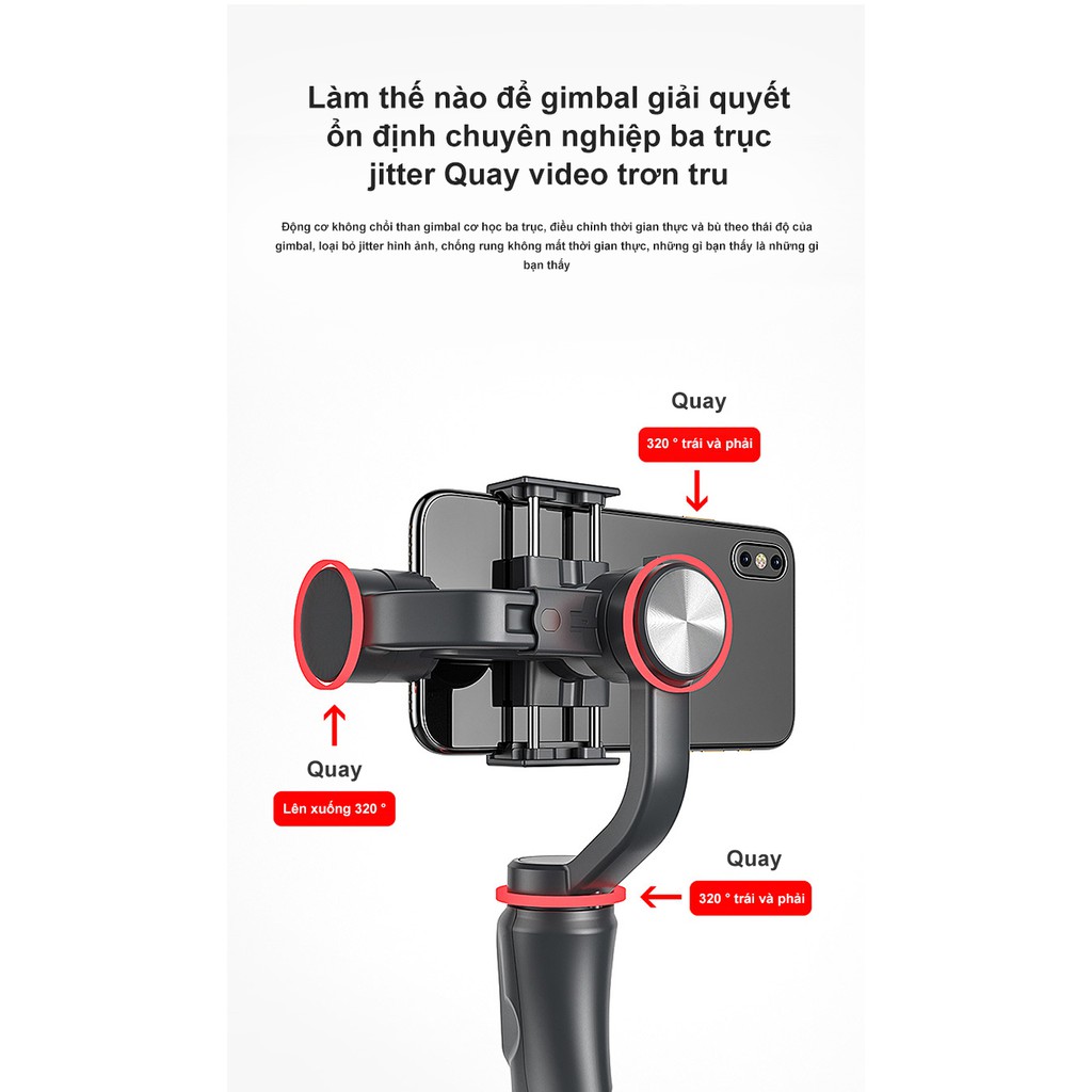 Gimbal cầm tay chống rung cho điện thoại-Tay Cam Quay Phim -NBH4YT | BigBuy360 - bigbuy360.vn