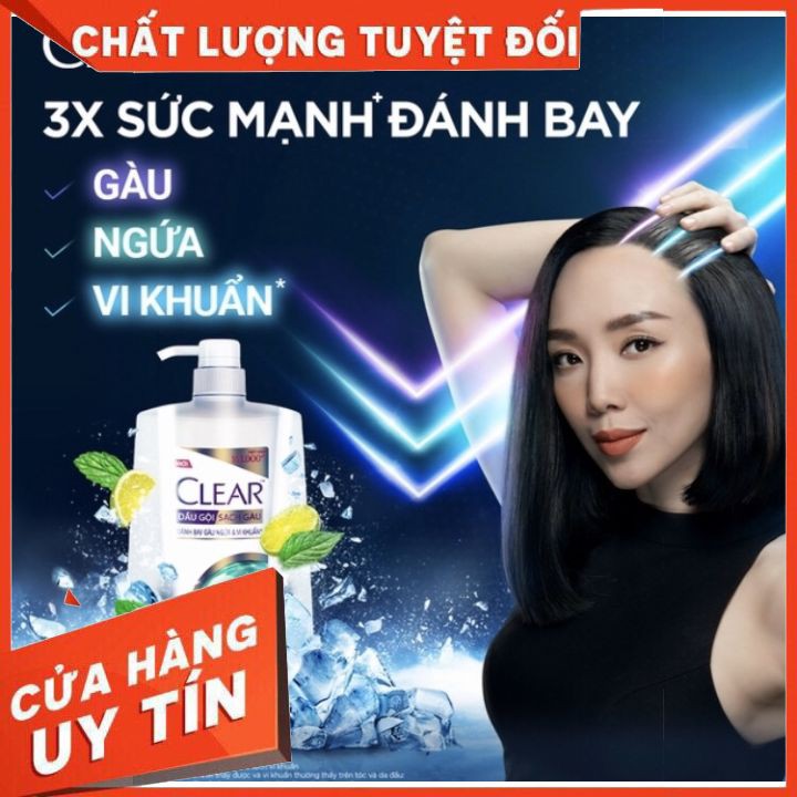 Dầu Gội Sạch Gàu CLEAR Mát Lạnh Bạc Hà  hàng công ty giup da đàu sảng khoái mát lạnh sạch gàu hết ngứa