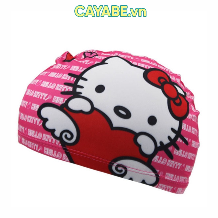 [CAYABE]: MŨ NÓN BƠI TRẺ EM MÈO HELLO KITTY HỒNG CHO BÉ