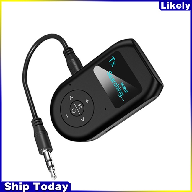 Bộ Thu Phát Tín Hiệu Âm Thanh Bluetooth 5.0 Với Màn Hình LCD Giắc Cắm 3.5mm