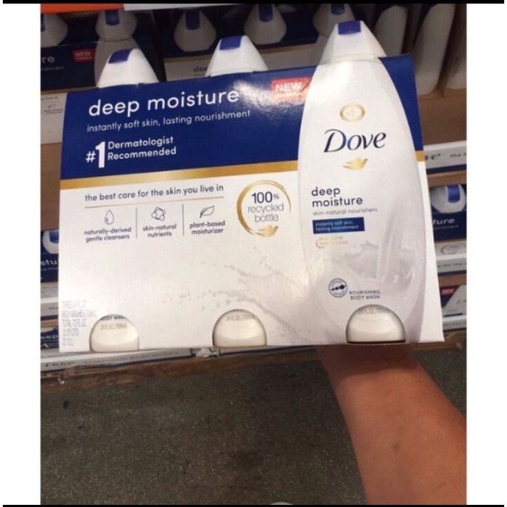 Sữa tắm Dove  deep moisture set 3 chai 709ml