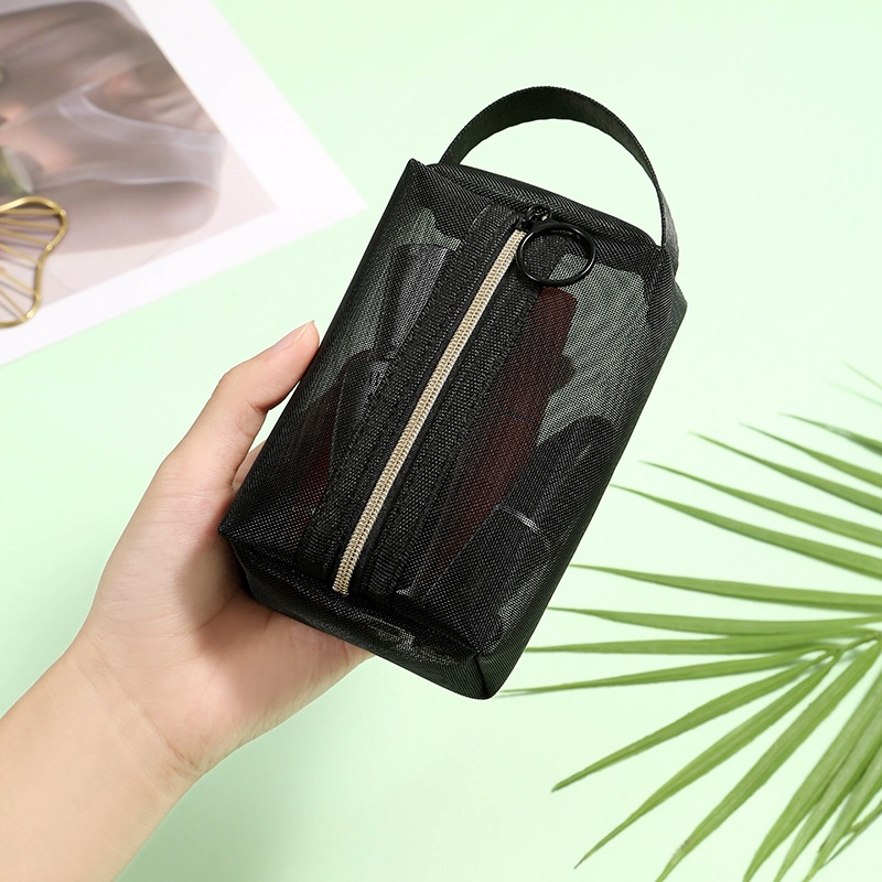 Set 3 túi lưới đựng mỹ phẩm xách tay tiện dụng kích thước khác nhau