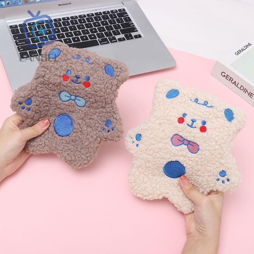Túi Chườm Nóng Vải Lông Cashmere Dày Dặn Hình Gấu Teddy Dễ Thương Dành Cho Bé