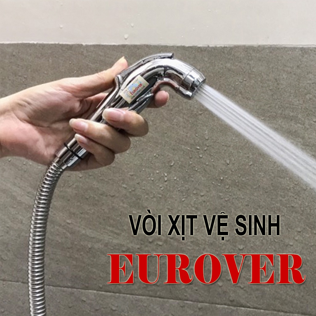 Vòi xịt vệ sinh Eurover 60X, vòi xịt nhà tắm nhựa ABS mạ crom