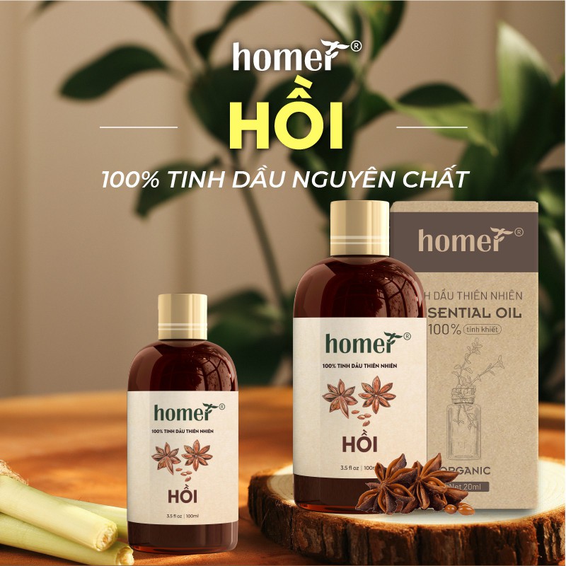 Tinh dầu Hoa Hồi Homer - Star Anise Essential Oil  - đạt chuẩn chất lượng kiểm định