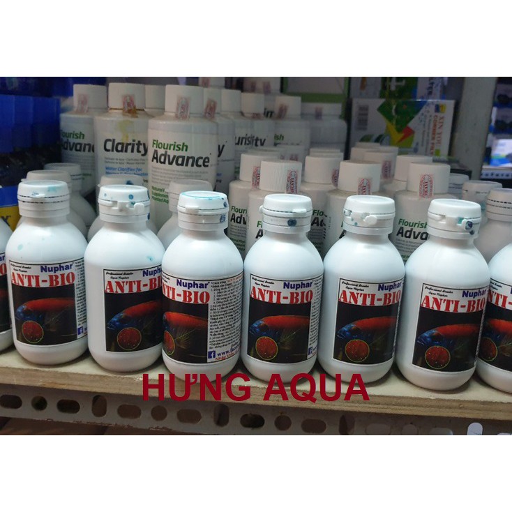 Thu ô c Anti Bio Nuphar chai 100ml di.ệt khuẩn xử lý các bệnh nấm cho cá cảnh (hàng chuẩn)