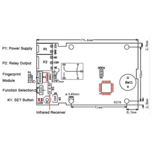 Module Điều Khiển Cảm Biến Vân Tay K216