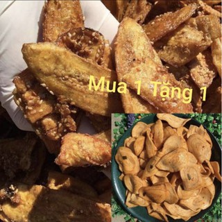[Mã GROSALE2703 giảm 8% đơn 250K] ( Mua 1 Tặng 1 ) Chuối Sấy Mè - Cực Ngon 1 Ký 500g Tặng 1 Bịch Tai Mắm