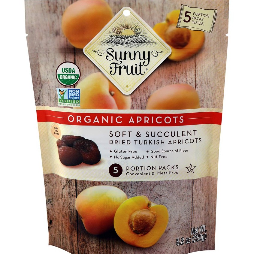 Mơ sấy dẻo hữu cơ Sunny Fruit organic apricots