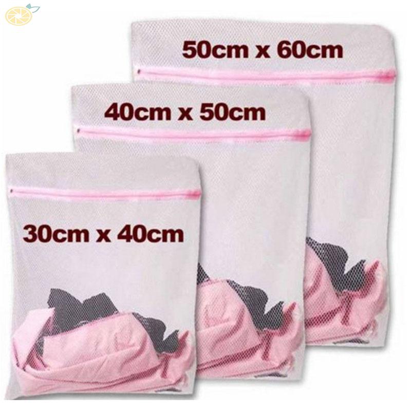 Túi lưới bằng chất liệu polyester kích thước 30x40/40x50/50x60cm dùng để đựng đồ giặt máy
