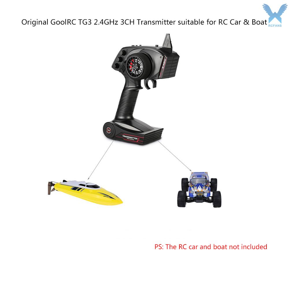 Rs Bộ Truyền Tín Hiệu Điều Khiển Từ Xa Goolrc Tg3 2.4ghz 3ch Kèm Phụ Kiện Cho Xe Hơi / Tàu Thuyền Rc