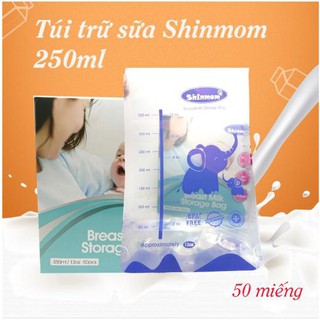 Hộp 50 túi trữ sữa mẹ 250ml shinmom