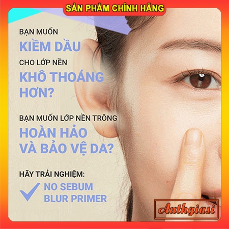 Kem lót trang điểm \ kiềm dầu Innisfree No-sebum Blur Primer siêu che phủ lỗ chân lông 25ml