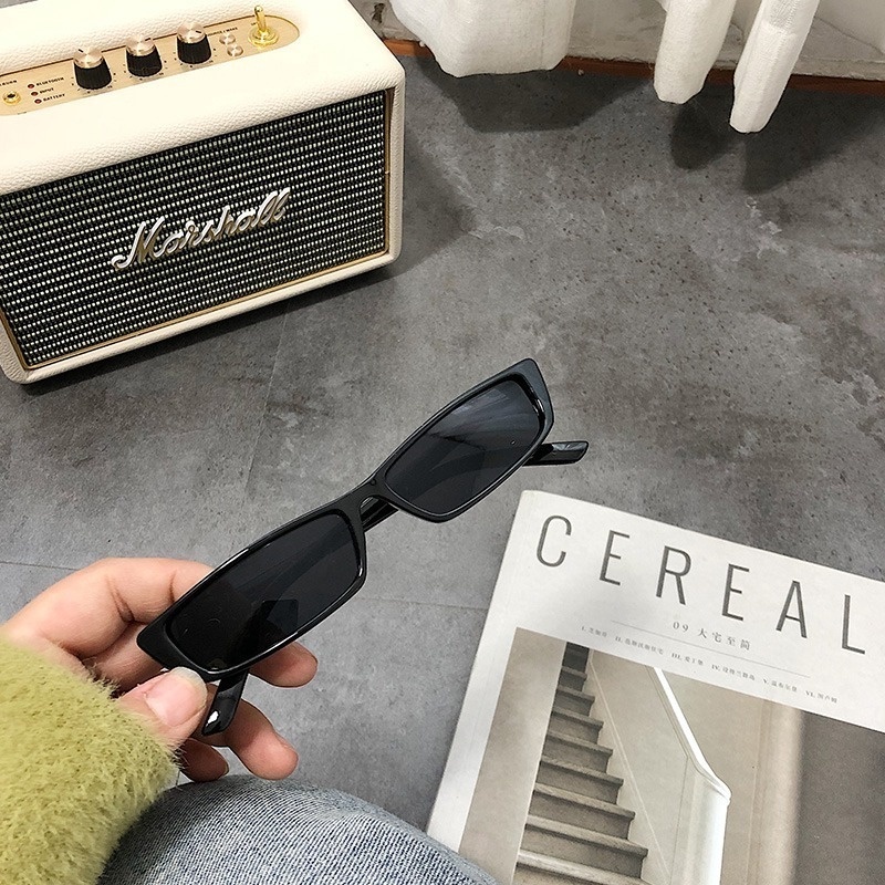 Kính Mát Gọng Chữ Nhật Phong Cách Retro Hàn Quốc Dành Cho Nữ