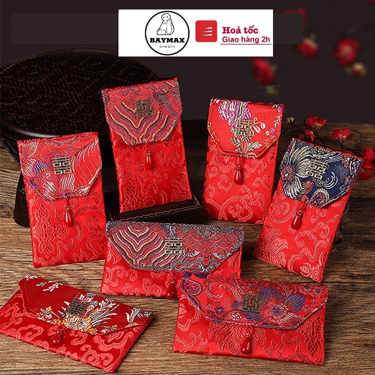 Bao Lì Xì Vải Gấm - Lì Xì Cưới Hỏi - Hạnh Phúc Trọn Đầy