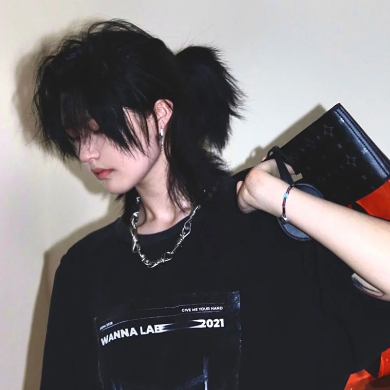 Bộ tóc giả màu đen hóa trang Samurai Nhật Bản cho nam nữ