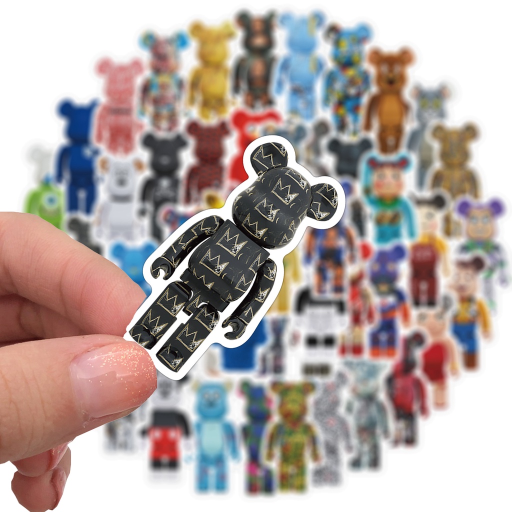 JOJO· Bộ Hình Dán Chống Thấm Bearbrick, 50 tờ/bộ