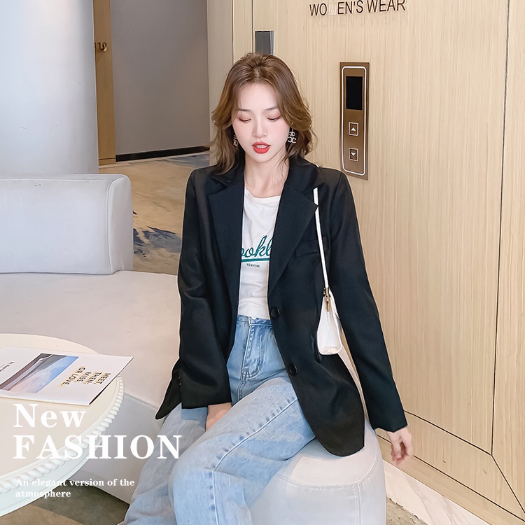 Áo khoác blazer tay dài đơn giản thanh lịch cho nữ | BigBuy360 - bigbuy360.vn