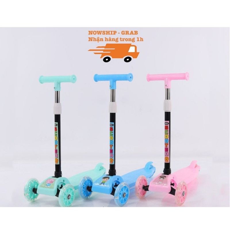 Xe Trượt 3 bánh Scooter cho bé có bánh phát sáng - Giày Paitn Trẻ Em Nguyên Hải