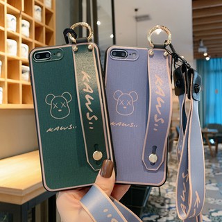 Ốp điện thoại mềm có dây cầm cho iphone se2 6 6s 7 8 plus