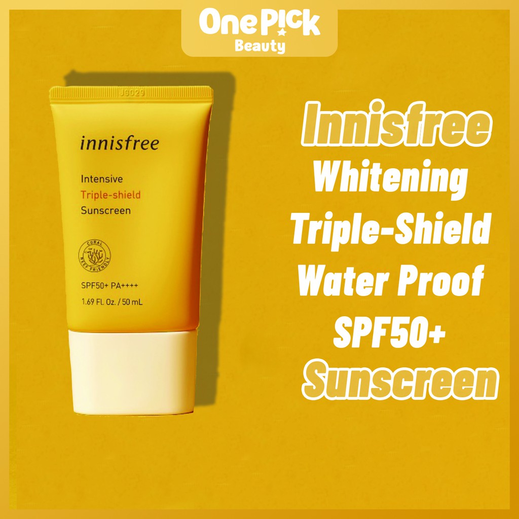 OnePick) Kem Chống Nắng Chống Trôi, Điều Chỉnh Tông Da Innisfree Intensive Triple-Shield Sunscreen SPF 50+/PA++++ 50ml [INNISFREE Intensive Triple Shield Sunscreen 50ml]