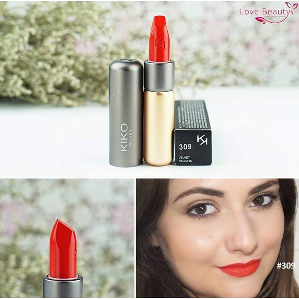 Son Lì Kiko Velvet Passion Lipstick Lì Matte 303, 304, 309, 310, 311, 312, 314, 315, 316, 317, 329, 330