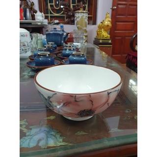 Bát cơm,đĩa chấm,bát chấm bát tràng cao cấp HÀNG CANH SALE bát tràng hoa đỏ mẫu mới năm