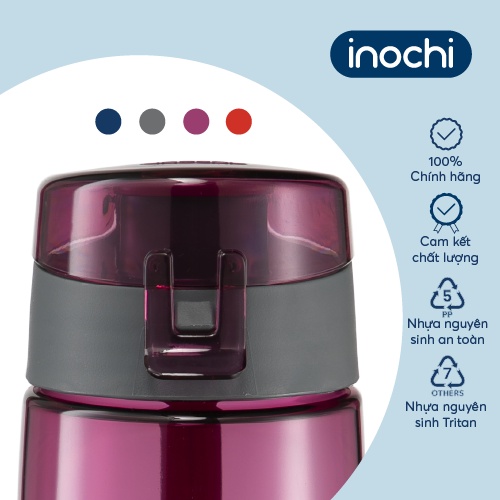 Bình nước thể thao Inochi- Kita Active 500ml - Thiết kế với phong cách trẻ trung và năng động