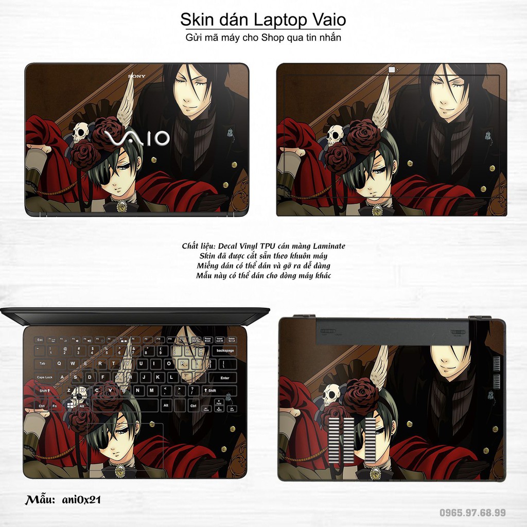 Skin dán Laptop Sony Vaio in hình Anime (inbox mã máy cho Shop)