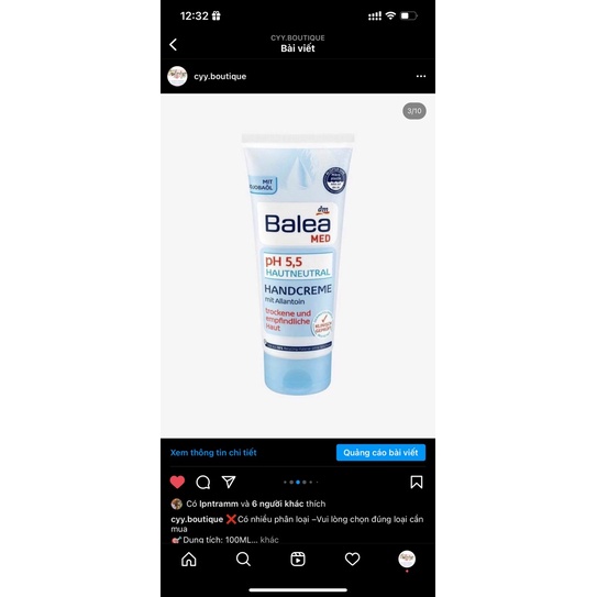 🇩🇪KEM DƯỠNG DA TAY BALEA MAGIC FOREST, 100ml