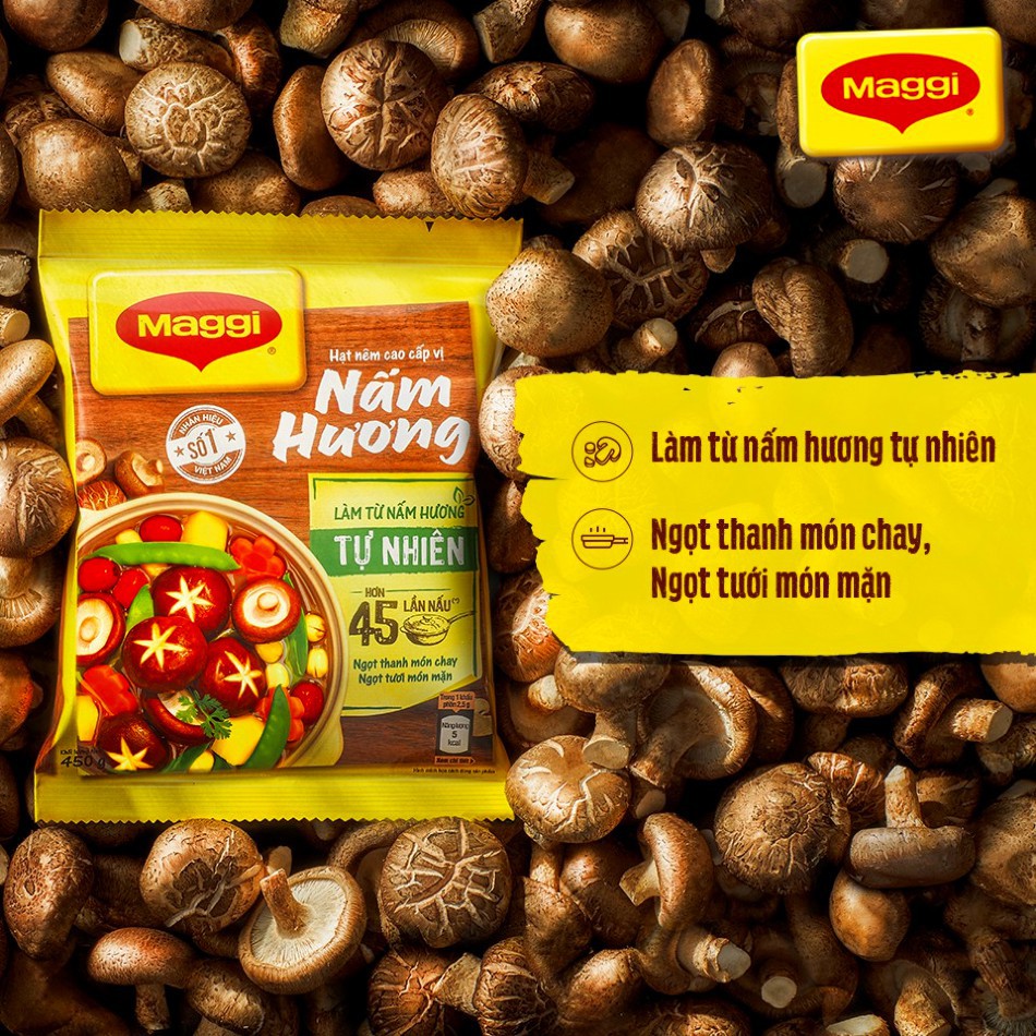 Hạt Nêm Chay Cao Cấp Vị Nấm Hương Maggi gói