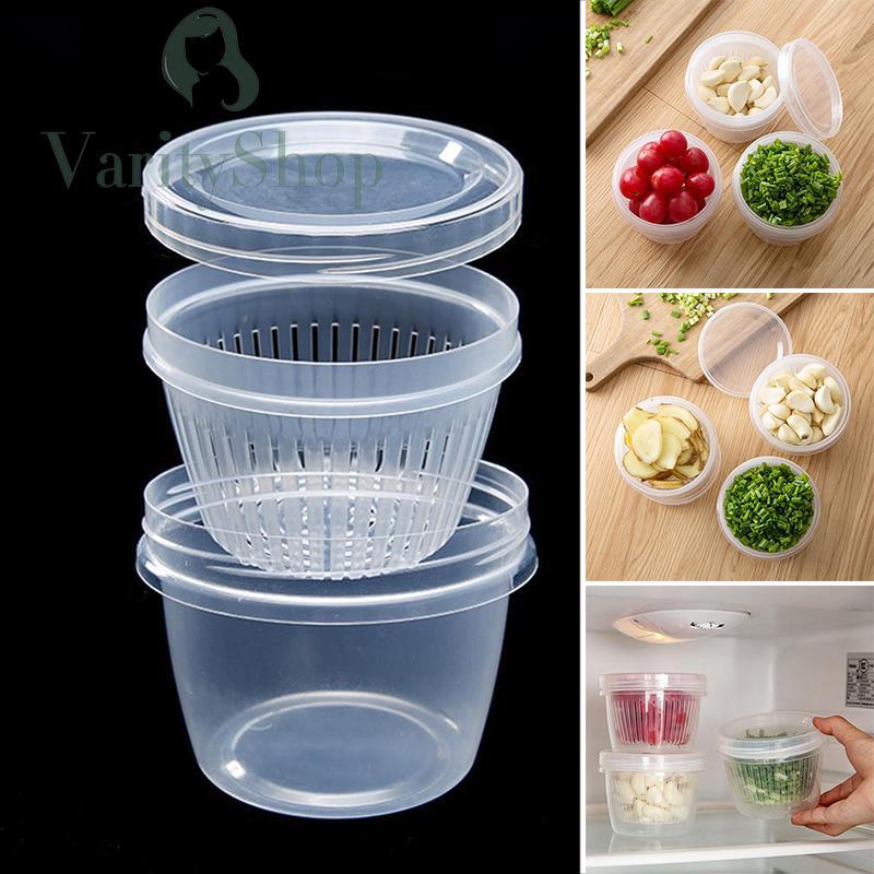 Hộp nhựa đựng bảo quản hành tỏi trong tủ lạnh 11.4*8.5cm 301-500ML