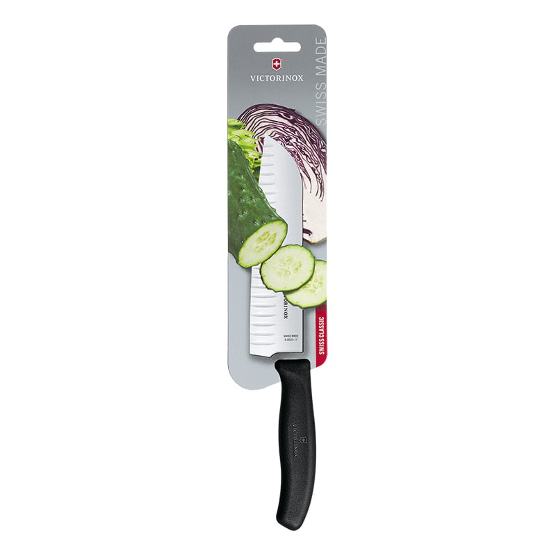 Dao nhà bếp, dao thái thịt Victorinox Santoku 17cm cạnh sáo - BST Swiss Classic (Thụy Sỹ)