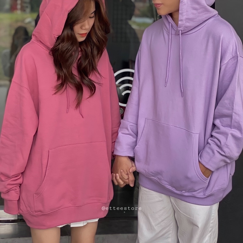 Áo hoodie ET.TEE vải nỉ lót lót da cá đủ màu freesize trơn Muah A1881 | BigBuy360 - bigbuy360.vn